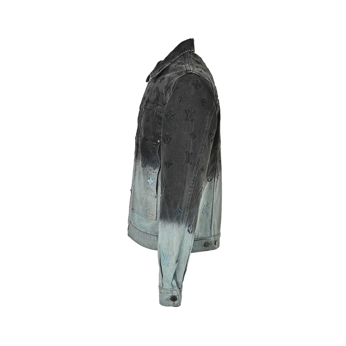 Louis Vuitton/Louis Vuitton presbyopic gradient embroidered denim jacket